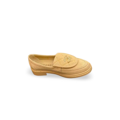 CHANEL QUILTED LEATHER CC TURNLOCK LOAFERS 